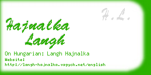 hajnalka langh business card